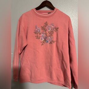 Vintage Antero sweatshirts with embroidered butterflies large